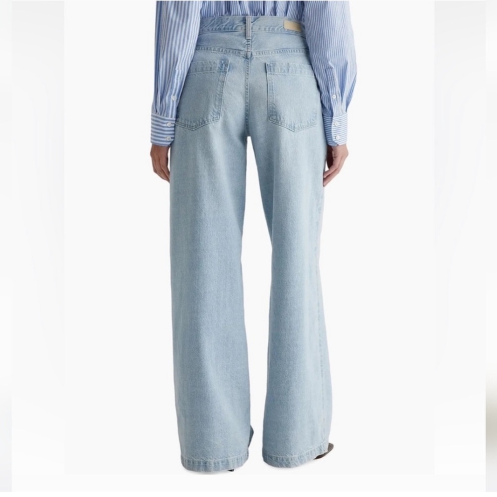 NWT AG Stella Low Slung Palazzo Jeans Light Wash Wide Leg 32 - Picture 8 of 8